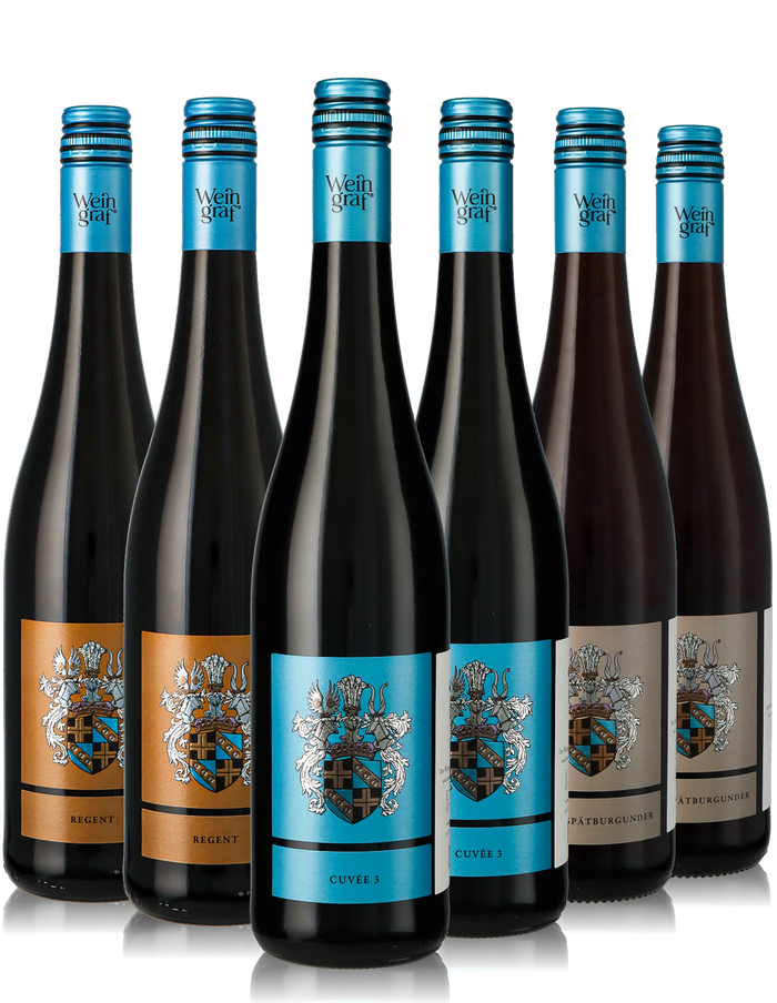 6er Weinpaket Rotwein lieblich aus Deutschland