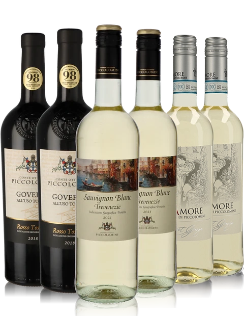 6er Weinpaket Italien, trocken/halbtrocken